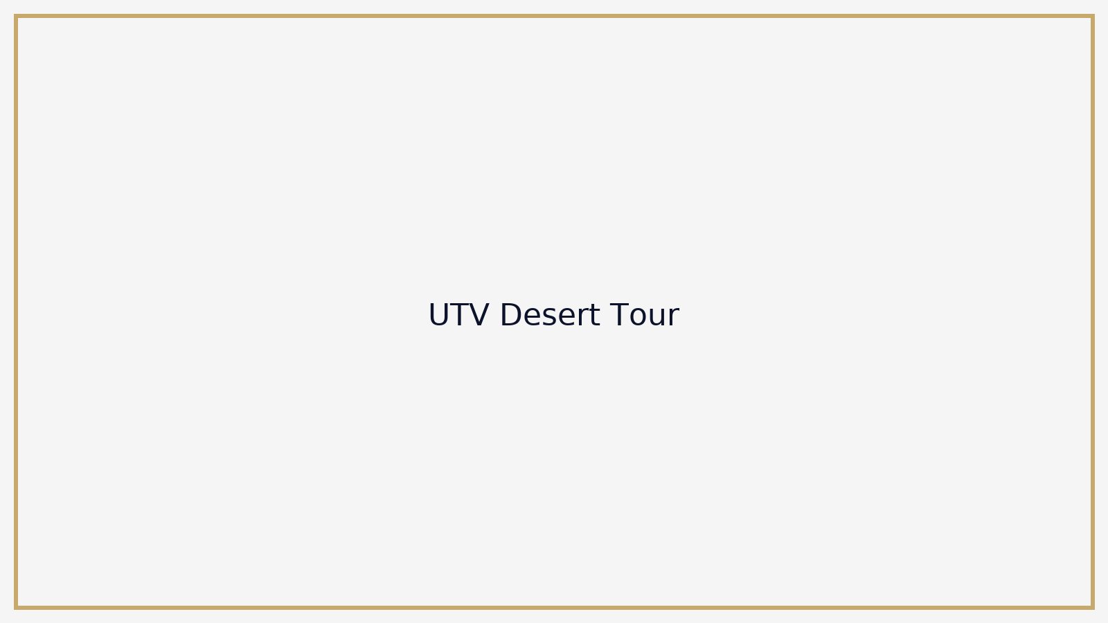UTV Desert Tour